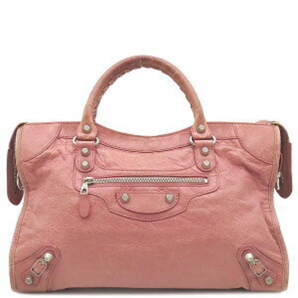 Balenciaga bag Giant City leather pink handbag shoulder mirror
